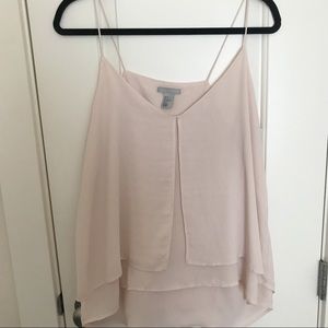H&M - Blush Pink Chiffon Tank, Large